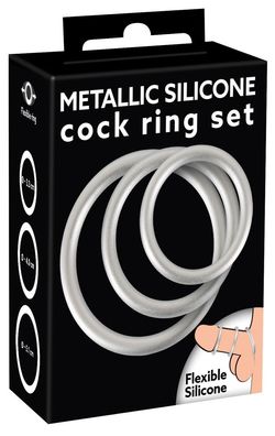 Metallic Silicone Cock ring se