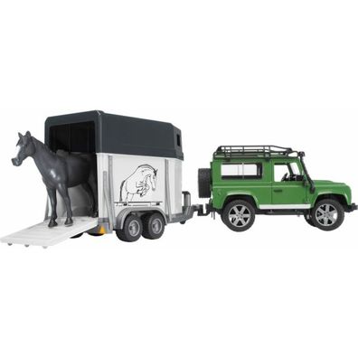 bruder Land Rover Defender mit PferdeanhÃ¤nger