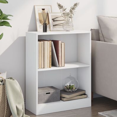 vidaXL Bücherregal Weiß 60x24x76 cm Holzwerkstoff
