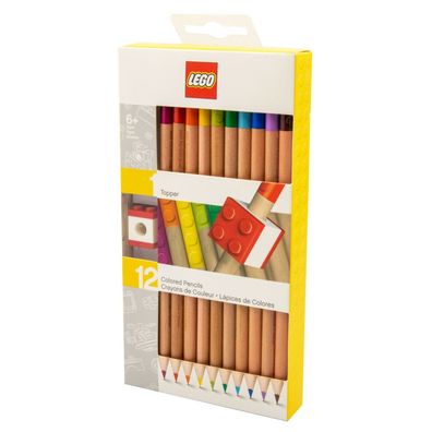 LEGO® Buntstifte mit Topper - 12 verschiedene Farben