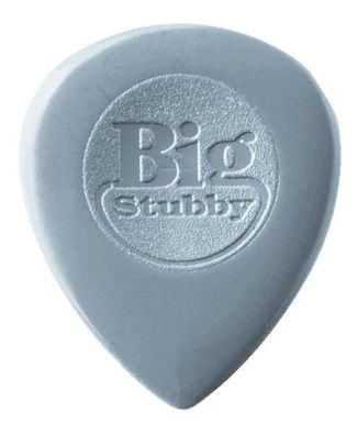 Dunlop Nylon Big Stubby Plektren - 2,00 mm - grau (1, 3, 6 oder 24 Stück)