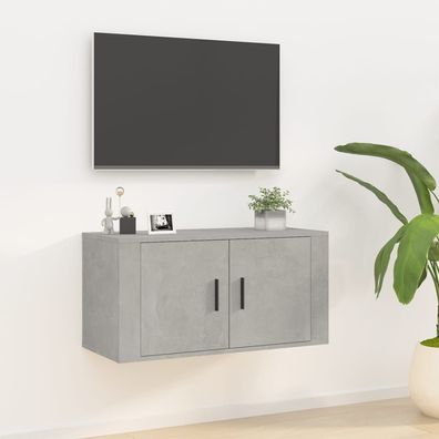 vidaXL TV-Wandschrank Betongrau 80x34,5x40 cm
