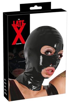 Latex Kopfmaske schwarz