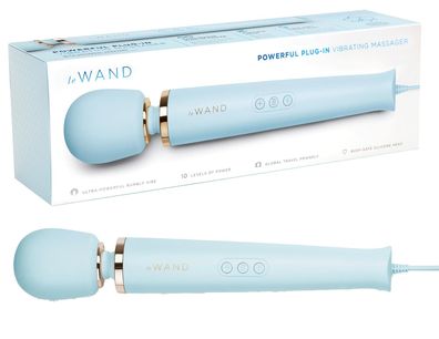 Le Wand Powerful Plug-In Vibrating Massager Sky Blue