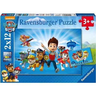 Kinderpuzzle Ryder und die Paw Patrol (2x 12 Teile)