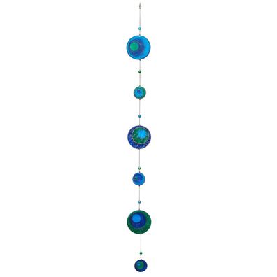 Suncatcher Peacock Fiberglas türkis blau grün 60 cm Windspiel Mobile