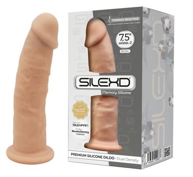 SILEXD Dual Density Silicone Dildo Model 2 flesh (7,5")