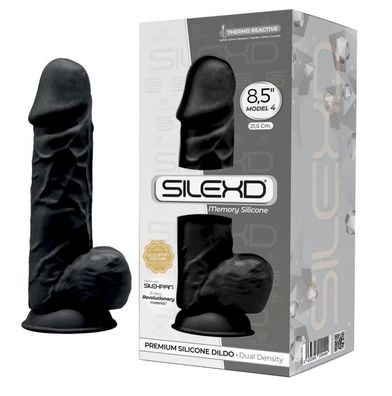 SILEXD Dual Density Silicone Dildo Model 1 black (8,5")