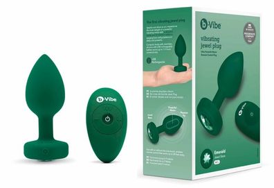 b-Vibe Vibrating Jewel Plug M/L Green