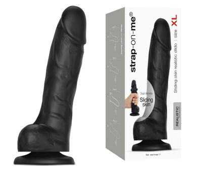 Strap-on-me Sliding Skin Realistic Dildo black XL