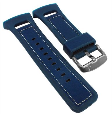 Calypso Uhrenarmband Kunststoff blau weiße Naht > K5333/1