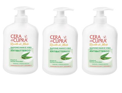 Cera Di Cupra Antibakterielle feuchtigkeitsspendende Flüssigseife 3x200 ml