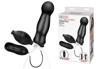 LUX FETISH 4,5” Inflatable Vibrating Butt Plug