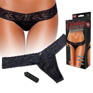 Hustler Vibrating Panties slim black M/L