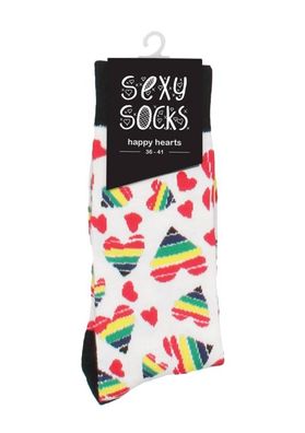 SHOTS Sexy Socks 'Happy Hearts' 36-41