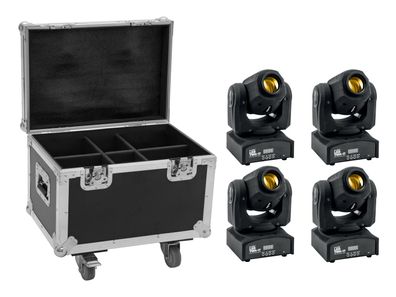 Eurolite Set 4x LED TMH-17 Spot + Case mit Rollen