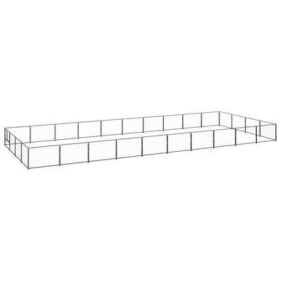 vidaXL Hundezwinger Schwarz 40 m² Stahl