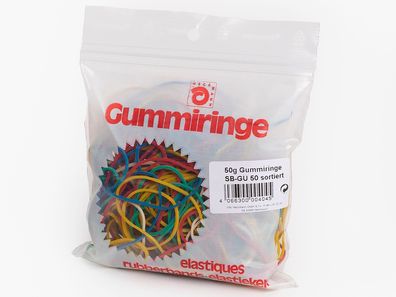 Gummiringe SB-GU farbig sortiert 50g