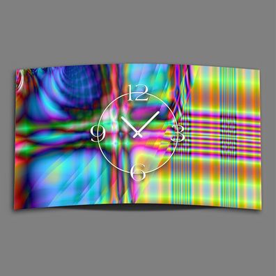 Psychodelic bunt Designer Wanduhr modernes Wanduhren Design leise kein ticken DI