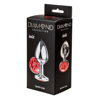 Lola Toys Diamond - Anal Plug - Red Sparkle Large