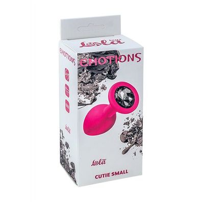 Anal plug Emotions Cutie Small Pink black crystal