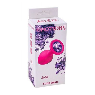 Anal Plug Emotions Cutie Small Pink dark purple crystal