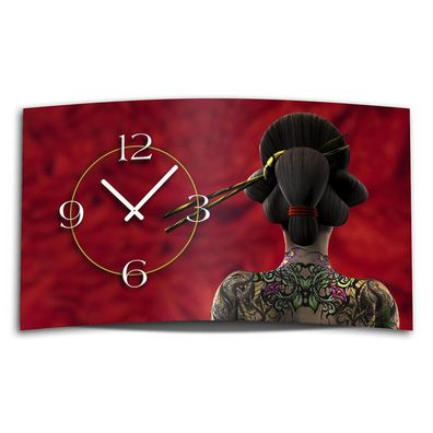 Digital Designer Art Geisha Designer Wanduhr modernes Wanduhren Design leise kei