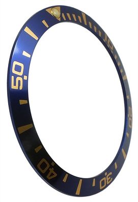 Jaguar Verzierungsring für Lünette gelbgoldfarben/blau J863 J877 J887