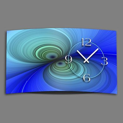 Digital Designer Art psycodelic blau Designer Wanduhr modernes Wanduhren Design