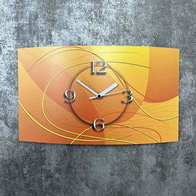 Digital Designer Art abstrakt gelb Designer Wanduhr modernes Wanduhren Design le