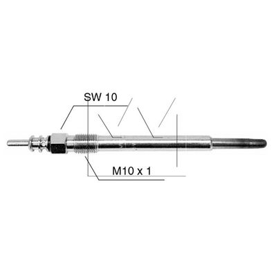 Glühstiftkerze - Vgl. Nr. BOSCH 0250202142 / Mercedes-benz 0011593701 / Mercedes-be