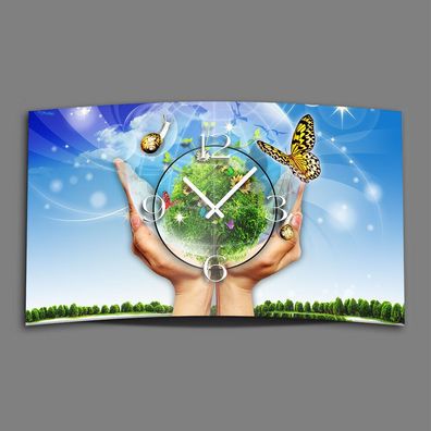 Love Peace Harmony Designer Wanduhr modernes Wanduhren Design leise kein ticken