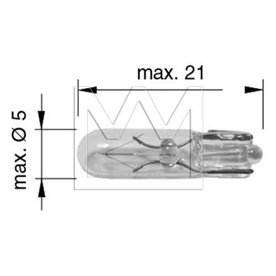 10 x Glühlampe - 12V - Vgl. Nr. OSRAM 2721 / ERMAX AL12516 / Europart 3610002721