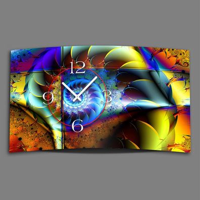 Digital Designer Art psychodelisch Schneckenhaus Designer Wanduhr modernes Wandu