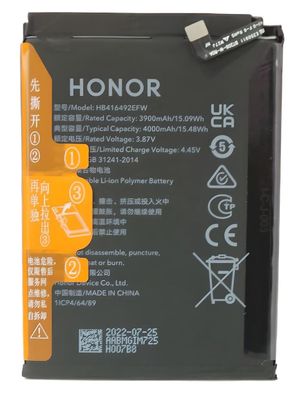 Original Huawei Honor HB416492EFW Akku Für Honor X8 4000mAh