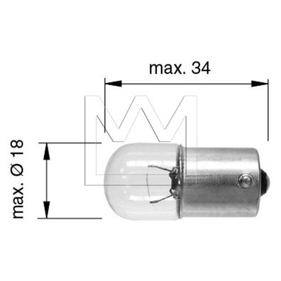 10 x Glühlampe - Vgl. Nr. OSRAM 9627 / DB AG 883942 / ERMAX AL13821HD