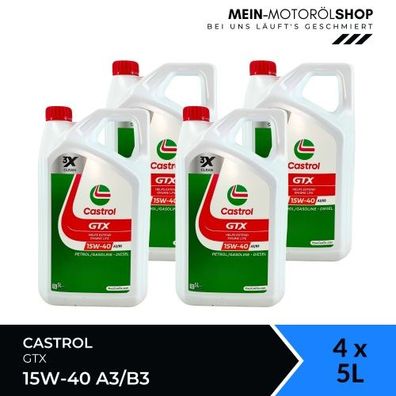 Castrol GTX 15W-40 A3/B3 4x5 Liter