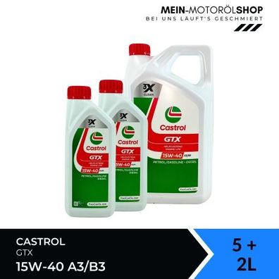 Castrol GTX 15W-40 A3/B3 5 + 2 Liter