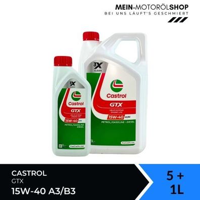 Castrol GTX 15W-40 A3/B3 5 + 1 Liter