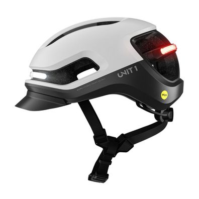 Unit 1 - Auramipslorcav1 - MIPS Fahrradhelm mit Smart-Funktionen - schwarz/weiß