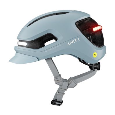 Unit 1 - Auramipslstingrayv1 - MIPS Fahrradhelm mit Smart-Funktionen - grau - Gr. L