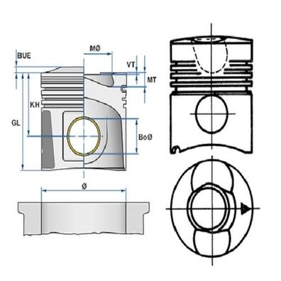 Deutz 413 Kolben 4-Ring Kolbenbolzen Ø120mm