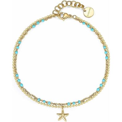 Playful gold-plated bracelet Starfish Chant BAH72