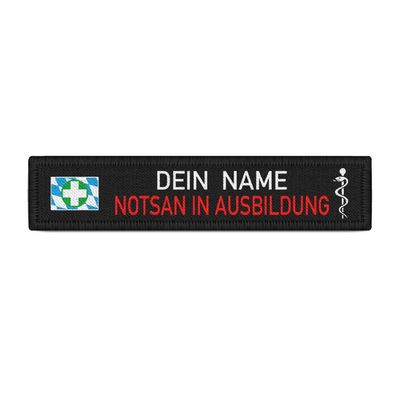 NotSan in Ausbildung Bayern Namen-Schild Patch personalisierbar #34220