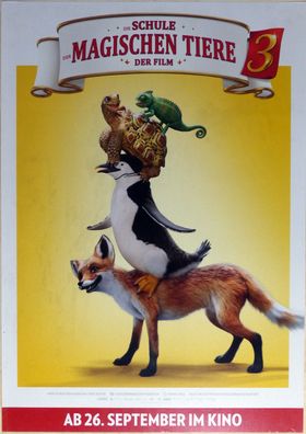 Die Schule der magischen Tiere 3 - Original Kinoplakat A1 - Tierpyramide - Filmposter