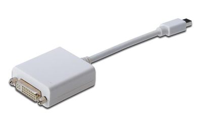 AK-340406-001-W DisplayPort Adapterkabel, mini DP - DVI (24 + 5) St/Bu, 0.15m, DP