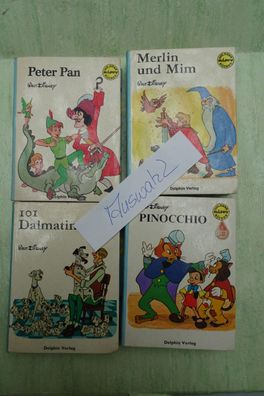 Delphin Goldene Happy Bücher Walt Disney Pinocchio 101 Dalmatiner Merlin Mim Peter Pa