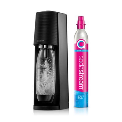 SodaStream Soda Maker Terra black Schwarz QC with CO2 & 1L PET bottle (1012811411)