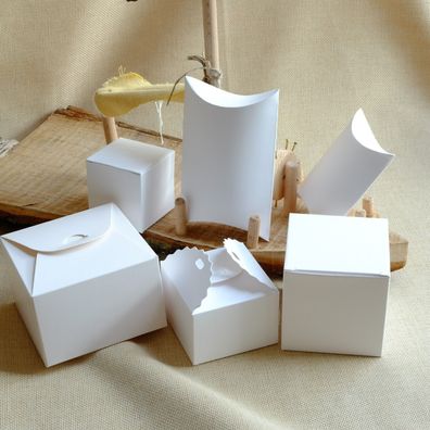 Kraftpapier Kissenschachteln Box Gastgeschenk Hochzeit Taufe 1SM01 1SM03 KS