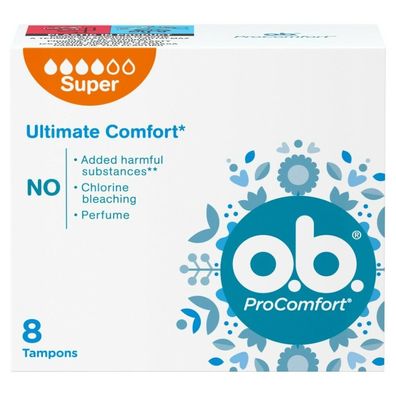 OB ProComfort Ultimate Super Tampons 8 Stück